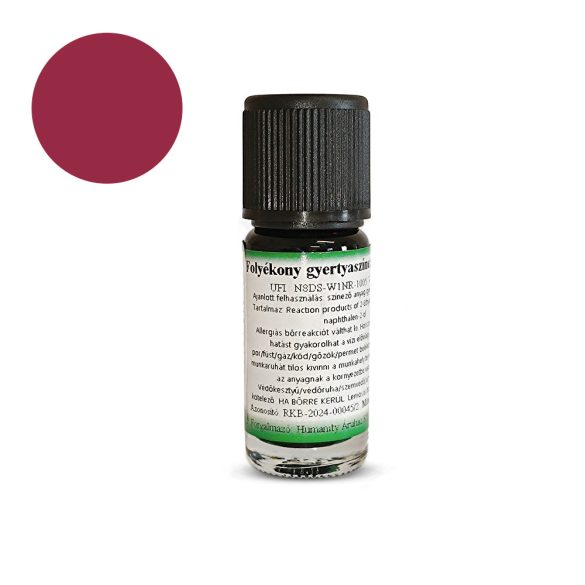 Folyékony gyertyaszínező - piros (red) - 10 ml