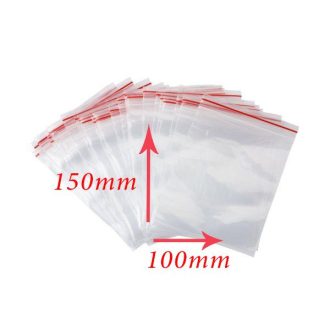 Simítózáras tasak 100x 150 mm