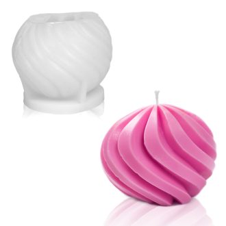 Geometrikus spirálgolyó - gyertyaöntő szilikon forma