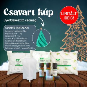 Karácsonyi gyertyakészítő szett - Csavart kúp