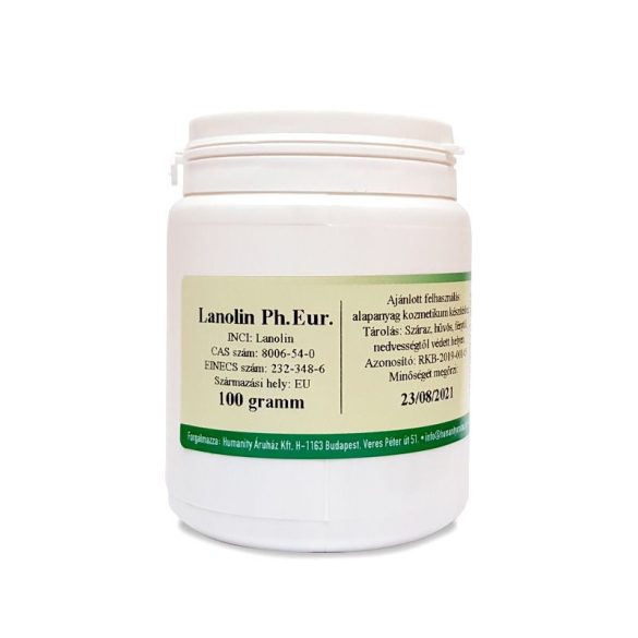 Lanolin - peszticidmentes, BHT mentes, Ph.Eur - 100 gramm