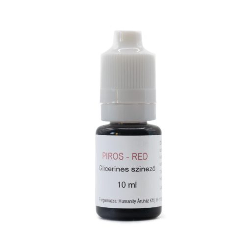 Red - Piros Glicerinbázisú folyékony színező 10 ml