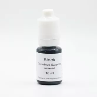 Black - Fekete Glicerinbázisú folyékony színező 10 ml