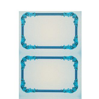 Címkék 1 ív - kék (6 db-os)