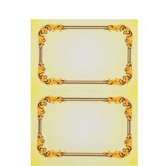 Címkék 1 ív - sárga (6 db-os)