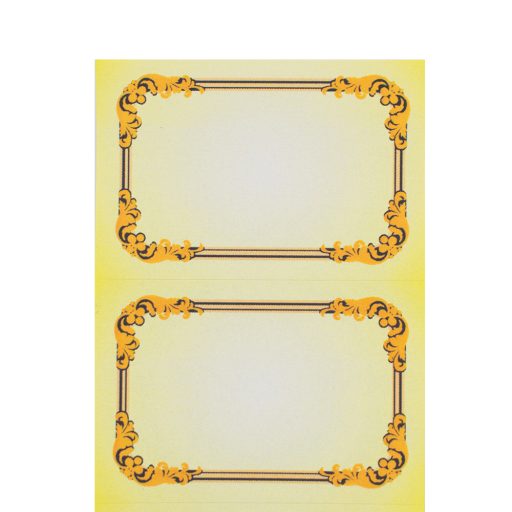 Címkék 1 ív - sárga (6 db-os)