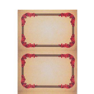 Címkék 1 ív - piros (6 db-os)