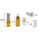 Mini golyós üveg 3 ml ezüst kupakkal