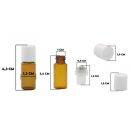 Mini golyós üveg 3 ml fehér kupakkal