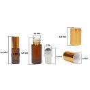 Mini golyós üveg 5 ml arany kupakkal