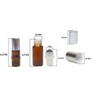 Mini golyós üveg 5 ml ezüst kupakkal