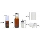 Mini golyós üveg 5 ml fehér kupakkal