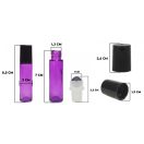 Mini golyós üveg lila 10 ml fekete kupakkal