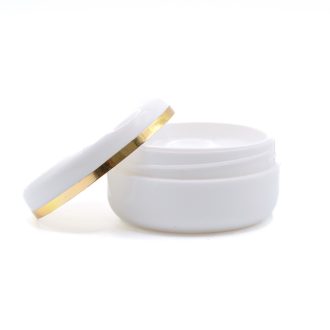 Tégely 15 ml (fehér + aranycsíkos tető)