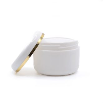 Tégely 50 ml-es (fehér) + aranycsíkos tető