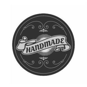 Körcímke - Handmade fekete - 20 db/cs