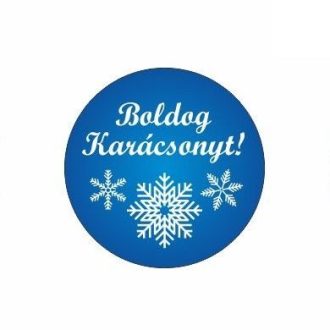 Karácsonyi körcímke - Boldog karácsonyt - 20 db/cs