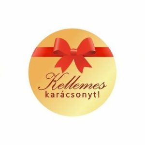 Karácsonyi körcímke - Kellemes karácsonyt - 20 db/cs Karácsonyi körcímke - Kellemes karácsonyt - 20 db/cs