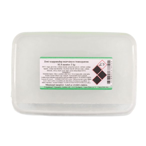 Zeni márványos szappanalap  - SLS-mentes - (transzparens) - 1 kg