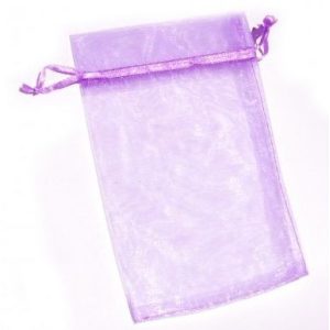 Organza tasak - levendula lila - 10db/csomag (9x12 cm)