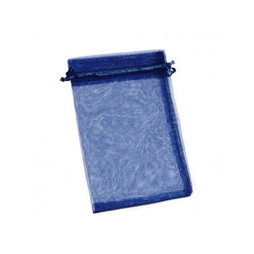 Organza tasak 9x12 cm - mélykék - 50 db/cs