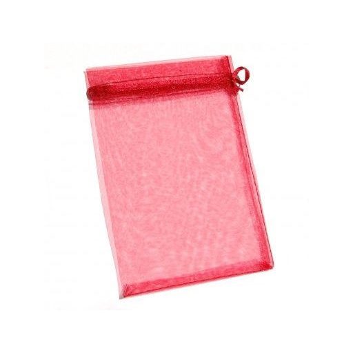 Organza tasak 10x15 cm - rubinpiros - 10 db/cs