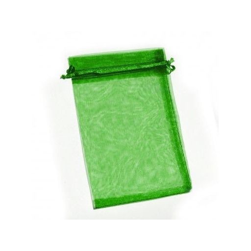 Organza tasak 9x12 cm - smaragzöld - 50 db/cs
