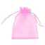 Organza tasak 10x15 cm - flamingó rózsaszín - 10 db/cs