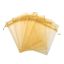 Organza tasak 10x15 cm - arany - 10 db/cs
