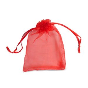 Organza tasak - rubinpiros - 10 db/csomag (9x12 cm)