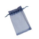 Organza tasak - mélykék - 10 db/csomag (10x15 cm)