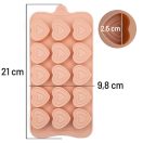 Szilikon forma - 15 szív