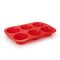 Basic - szilikon forma - 6 részes (piros)