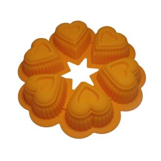 Szív - szilikon forma - 6 részes