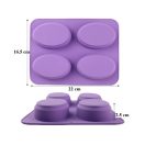 Ovális - szilikon forma - 4 részes (Skyn Fairy)