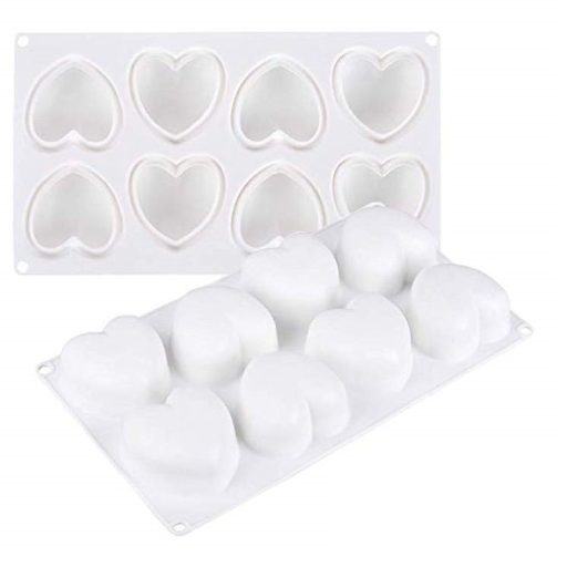 Szív - szilikon forma - 8 részes