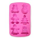 Karácsonyos szilikon forma - mézis - 6 részes