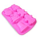 Karácsonyos szilikon forma - mézis - 6 részes