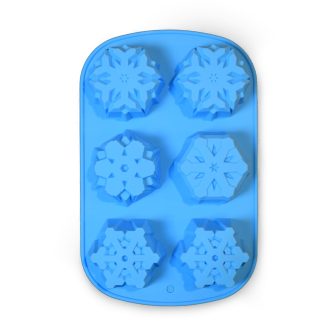 Hópehely szilikon forma - 6 részes
