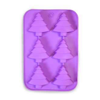 Fenyőfa szilikon forma - 6 részes