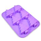 Fenyőfa szilikon forma - 6 részes