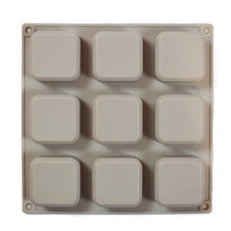 Lekerekített négyzet - szilikon forma - 9 részes
