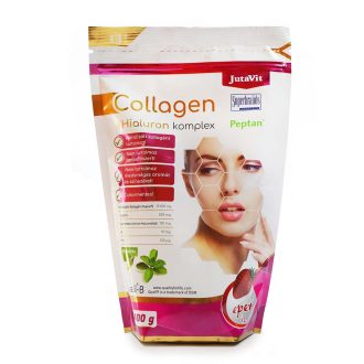   Jutavit Collagen + Hialuron Komplex italpor - Eper ízben - 400g 
